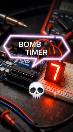 BOMB COUNTER 🔥 💣 with 7-Segment Display 🚀 #arduino #viralshorts #shorts