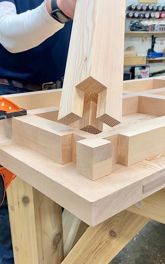 2.6M views · 10K reactions | Hand tool joinery. I prefer using power tools but its also possible with hand tools. The knowledge and layout of the joint is the same, its just a matter of which tools you use to remove the wood you don't want | The Dusty Lumber Co. | Facebook