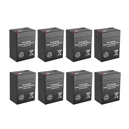 6v 4.5Ah Rechargeable Sealed Lead Acid (Rechargeable SLA) Battery Set of Eight