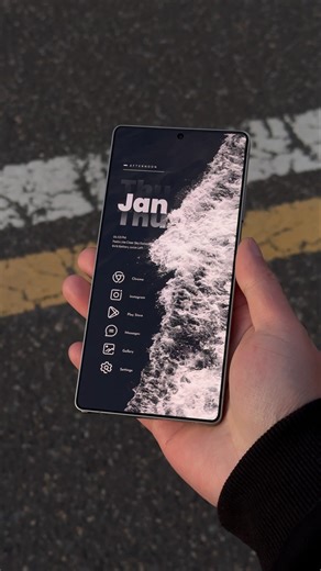Minimal ocean home screen android setup. #androidcustomization ##androidsetup