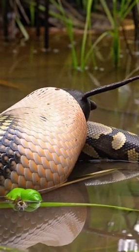 Swamp Encounter – Python vs Wild Boar #RealisticFootage #EyewitnessVideo #FoundFootage #ColossalPython #HighwayPanic #WildImpact #BeastReality #ViralClips | Giant Crisis