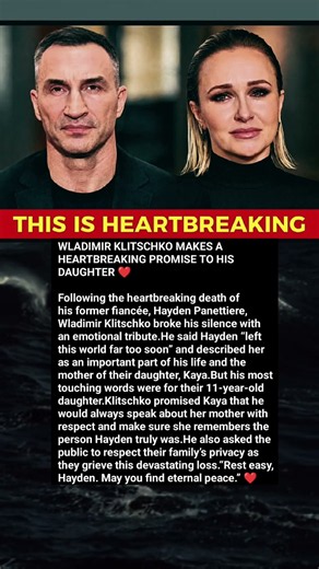 WLADIMIR KLITSCHKO’S HEARTBREAKING PROMISE TO HIS DAUGHTER ❤️