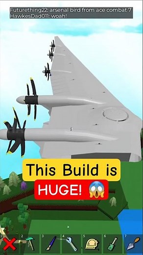 Roblox Build a Boat for Treasure Massive Build Arsenal Bird of Ace Combat 7! #babft #roblox