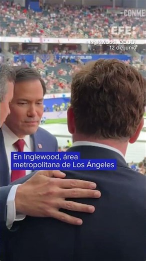 Marco Rubio y Santiago Peña ven juntos el partido entre EE.UU. y Paraguay