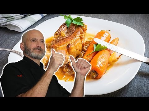 Roti de porc ultra fondant aux oignons et carottes - Facile et inratable