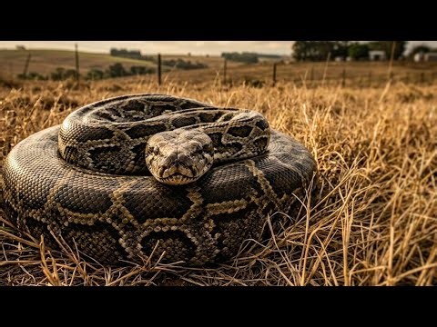 “Giant African Rock Python Spotted on a South African Farm”