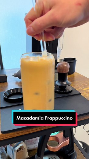 Its been hot so today I made a macadamia nut Frappuccino! The drink was very simple to make: 1tbsp of macadamia nut syrup, some ice, oatmilk, a double shot of espresso, and blend! I am hosting a giveaway soon! The details will be posted on my IG tomorrow, so make sure to give me a follow over there so you dont miss out! @noahsterncoffee #coffee #espresso #latte #coffeeaddict #coffeetiktok #asmr #fyp #fypシ #foryou #frappuccino #starbucksdrinks #starbucksathome