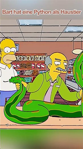 Bart hat eine Python als Haustier #foryou #simpsons #shorts #movie