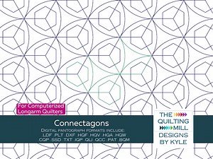 Connectagons - Digital Pantograph | Geometric Longarm Quilting Design | E2E Quilting Pattern for Digital Download - Etsy Canada