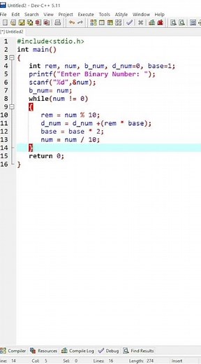 Program to convert Binary to Decimal Number | ‪@codingexploreryt‬