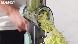 Cheese Grater Hand Crank Rotary Vegetables Shredder with Handle, 3-in-1 Graters with Interchangeable Blades and Non-slip Base Multifunctional Slicer for Kitchen