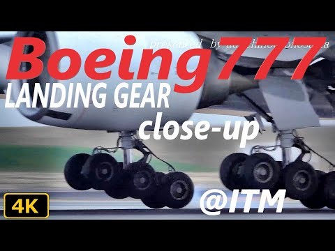 【4K】LANDING GEAR close up Boeing777 4連発 @ITM