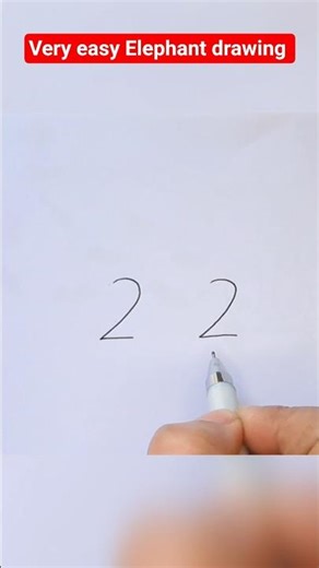How to Draw an Elephant from Number 2 | Number Drawing #elephantdrawing #easydrawingswithsimmi