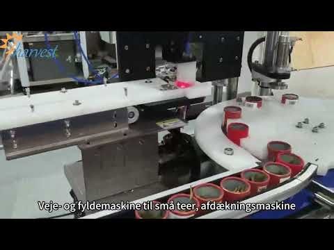 Specialiseret i små teblade, vejning, påfyldning og genlukning for perfekt forsegling.