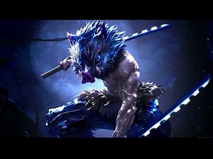 Inosuke Hashibira – Moonlit Beast Live Wallpaper 🐗🌕⚔️ – Primal Fury in Motion