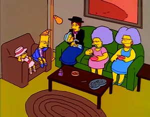 Patty and Selma singing about smoking | Simpsons Memes