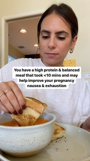 Stephanie RD | pregnancy symptom relief on Instagram: "Food substitutes ⬇️ and don’t forget to 📌 save for later! If you have heartburn ❤️‍🔥- sub tomato soup for butternut squash or red pepper soup If you can’t have dairy 🥛- sub the cottage cheese for tofu, and instead of a grilled cheese crumble @ellasflats or other seed cracker over the soup I get it…… You want to feel better, feel like you can eat something nutritious but nothing sounds good, you’re queasy, you don’t have energy to even thi