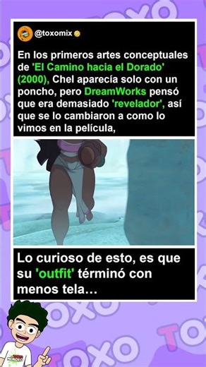 Chel from "The Road to El Dorado" was going to look very different