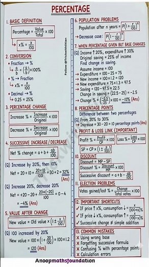 Percentage All Tricks & Formulas 🤯 | 99% Students Don’t Know This!