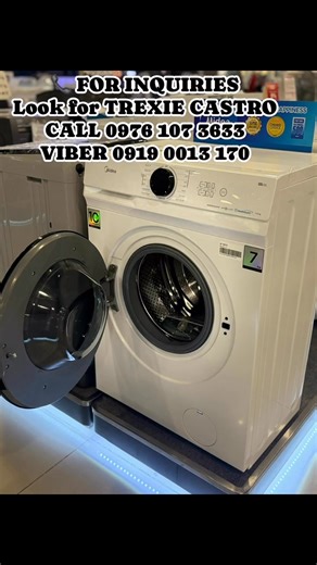 🟫 MIDEA FRONTLOAD WASHING MACHINE INVERTER / MIDEA FRONT LOAD WASHING MACHINE INVERTER COMBO 🟫 📍 WASHER MF100W70B 7KG - 17,700 MF200W100WB 10KG - 28,300 MA200W310D 13KG - 22,800 MA200W150D 15KG - 24,500 📍 COMBO MF200D100B 10/7KG - 36,300 MF200D120B 12/8KG - 40,300 📍 HEAT PUMP DRYER MD100A70 7KG - 15,800 MD200H100WB 10KG - 28,900 PRICE MAY CHANGE WITHOUT PRIOR NOTICE. BRANDNEW AND SEALED 1YR WARRANTY PARTS AND SERVICE 5YRS WARRANTY ON MOTOR HOME SERVICE CASH ON DELIVERY , GCASH , BANK TRANSF