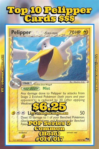 Top 10 Rarest & Most Expensive Pelipper Pokémon Cards! 🌊✨ #pokemon #top10 #tcg #pokémon #pokemontcg