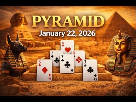 Pyramid January 22, 2026 - Microsoft Solitaire Daily Challenge