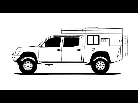 How to draw a TOYOTA TACOMA