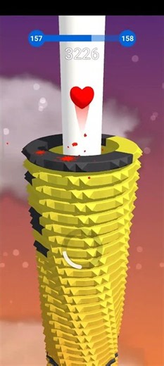 Stack Ball ⚽ game 🎮 UTube_2748 level 1⃣5⃣7⃣ wait for the end