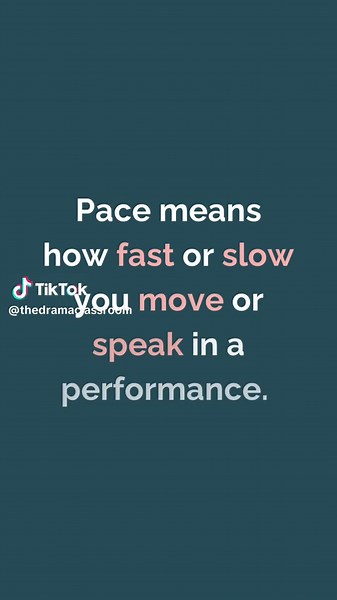 Understanding Pace in Drama Performances
