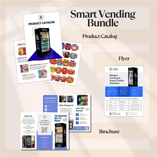 Smart Vending Marketing Bundle | Flyer, Brochure, Catalog (digital Download) - Etsy Australia