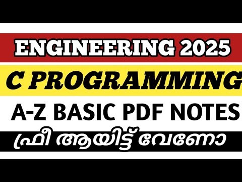 🔴FREE C PROGRAMMING NOTES FOR ENGINEERING STUDENTS | C PROGRAMMING BASIC TO ADVANCED LECTURE NOTES