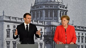 Macron seeks Merkel's support for EU reform in Berlin talks