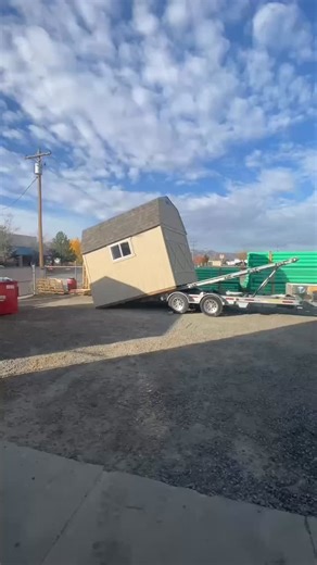 Is it called loading or tipping over? The Barnyard we load sheds! | The Barnyard LLC