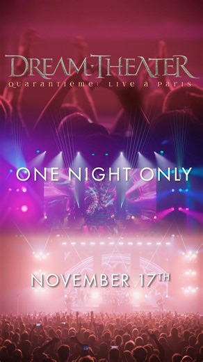 We are so excited for everyone to see & hear this special concert release from our 40th Anniversary Tour in Paris, that we have a special surprise for our U.S. 🇺🇸 fans…. Come on out together and be the first to see it...on the big screen! 4K Ultra HD, immersive sound, and a one-night-only event to experience it with your fellow Dream Theater fans! Come on out for the ‘Quarantiéme: Live á Paris’ premiere viewing event, and your chance to see the upcoming live release before anyone else in the w