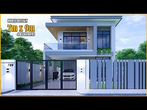 House Design | Small House 2Storey | 7m x 9m with 4 Bedrooms