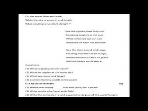 Class 5 English Question paper | Second Unit Test - 2023 | #modelquestionpaper