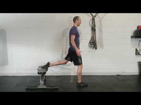 Kettle Bell/Dumbbell Contralateral Bulgarian Split Squat