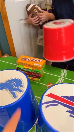 71K views · 1.1K reactions | PART2 Touchdown Toss - Football party game  Family plays funny football party game with mini bean bags and plates for fun football themed prizes. Toss a bean bag to score a touchdown and win a prize. Whoever lands on the golden plate, wins a special prize. #fblifestyle " This video was produced by Network Media and Benson Bros" | Play Together Stay Together | Facebook
