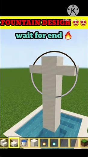 AMAZING FOUNTAIN DESIGN IN MINECRAFT 🤩🤩 #minecraft #shorts #viral