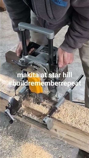 student running the makita chain mortiser