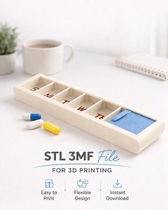 Sliding Pillbox STL, Weekly Pill Organizer 3D Print, Travel Pill Case, Compact Pill Container, Modern Medicine Box, STL / 3MF Files - Etsy Canada