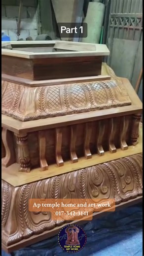 Crafting a Wooden Temple Chariot with Unique Artistry
