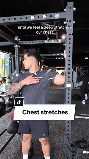 Chest stretches to try post training session 🦍 #cheststretch #doorwaystretch #pecstretch #pecstretches #pecdec #chestday #chestdaytips #benchpress #pecmajor #pecminor #pecminorrelease #pecrelease #fittok #gymtok