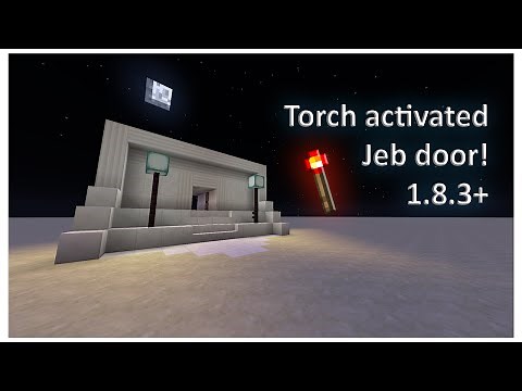 Minecraft || Jeb door 2x2 || Torch key activation || Tutorial || 1.9