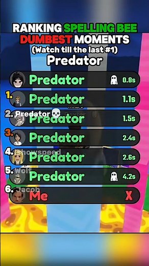 Ranking the DUMBEST Spelling Bee Moments 💀🚫 #roblox