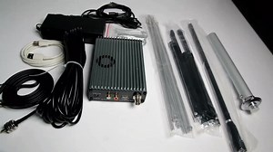 Hamgeek CZE-15B 0.3-15W Adjustable Stereo FM Transmitter PC Control 87MHz ~ 108MHz Wireless Radio with Power Adapter   Antenna