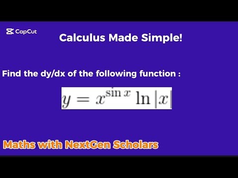 Differentiation Using Product Rule and Logarithmic Differentiation