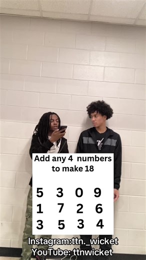 Add any 4 numbers to make 18🤔🤔#viral #viralvideo #brainteaser #publicinterview #ttnwicket
