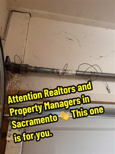 Attention Realtors and Property Managers in Sacramento 👋 This one is for you. Carlton called us this week with a situation every Realtor dreads — new tenants scheduled to move into a Natomas rental property same day and the garage door was completely non-functional. Damaged panel. Snapped cables. Failed TorqueMaster spring system. The clock was ticking. ⏰ Here is how we solved it in a single visit 👇 First we assessed the Wayne Dalton 9100 panel damage and made the call to salvage it rather tha