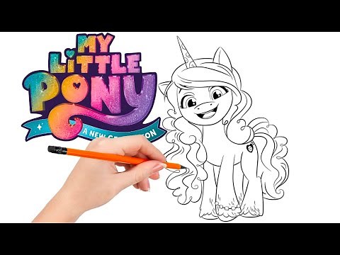 How to draw Izzy Moonbow from My Little Ponny - MLP A New Generation